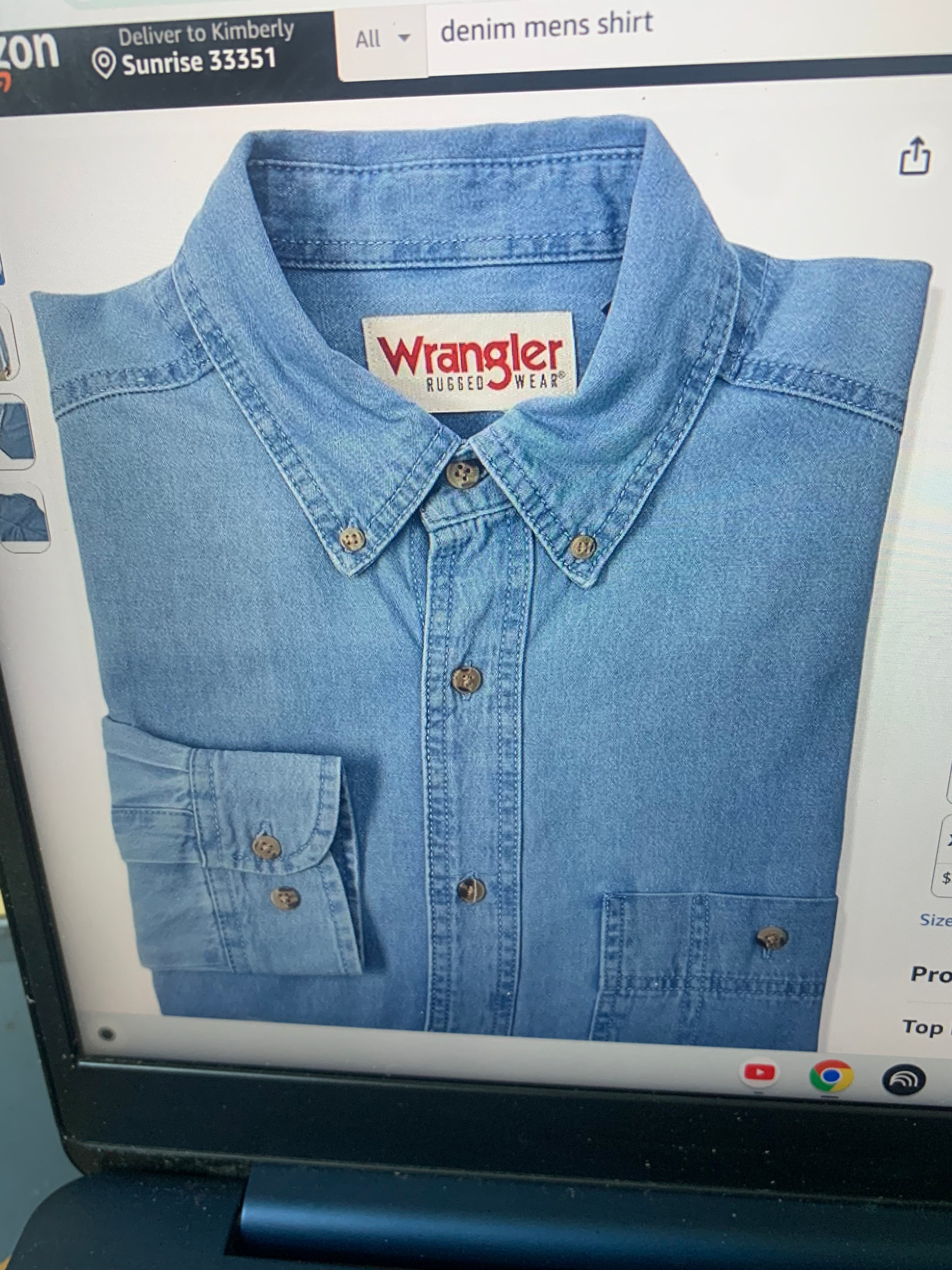 Premium Denim Button-Down Shirt - Light Blue