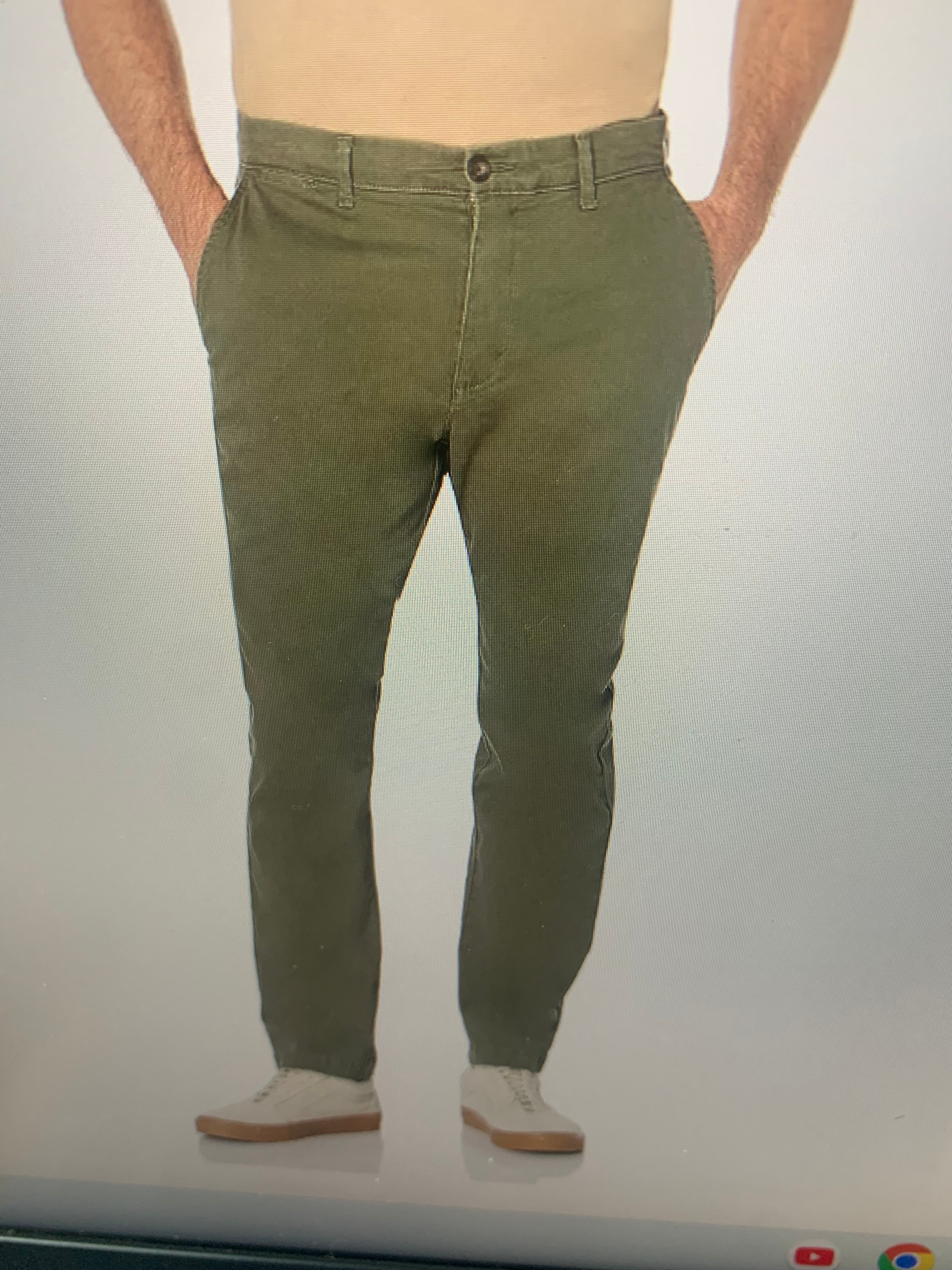 Premium Olive Green Chino Pants - Slim Fit