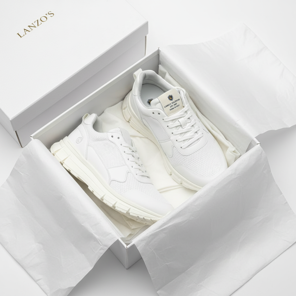 LANZO Athletic Performance Sneakers - White