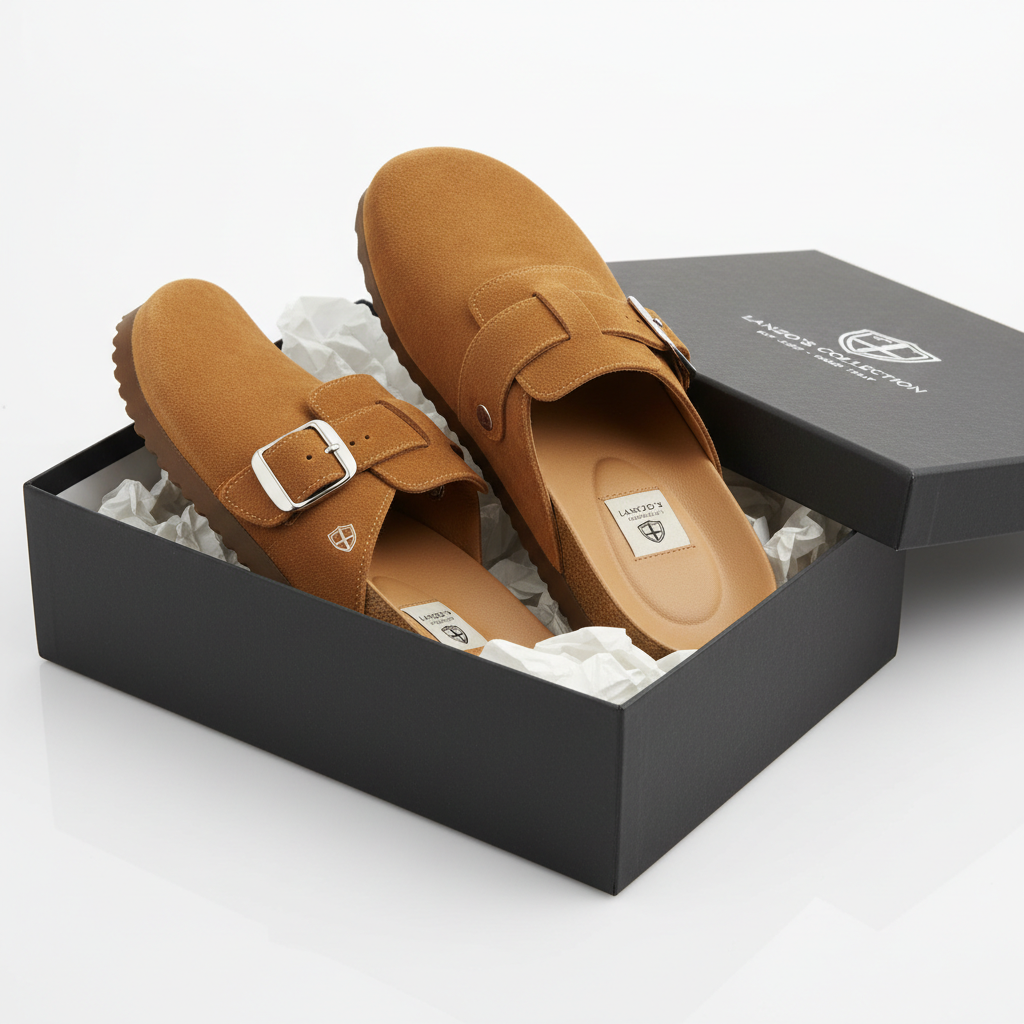 Suede Clogs Premium with Adjustable Buckle