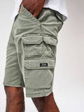 LANZO Tactical Cargo Shorts - Olive Green