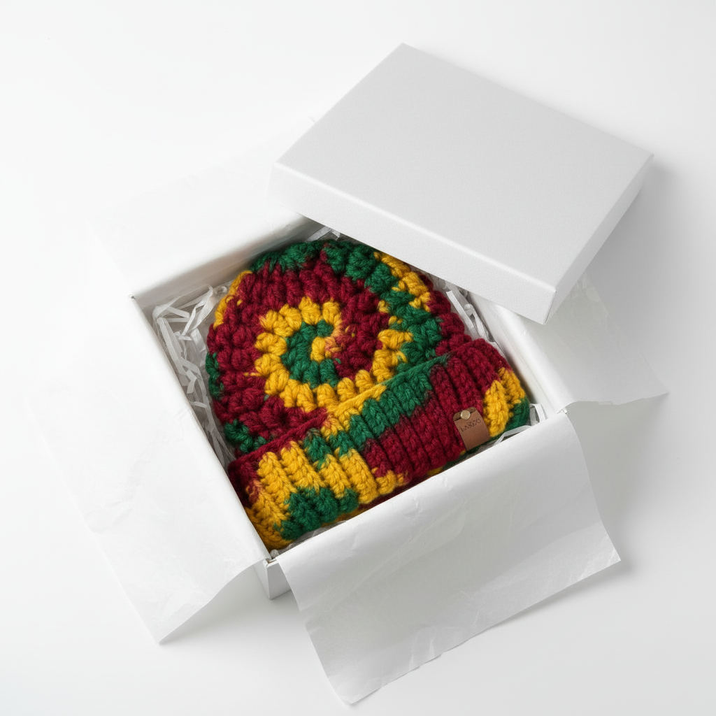 LANZO Handmade Crochet Beanie - Tie-Dye