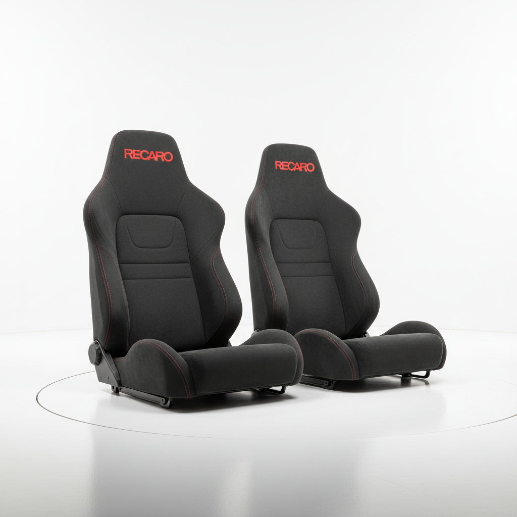 Recaro seats white studio product shot