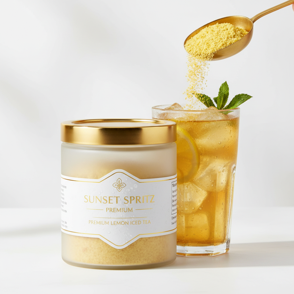 Lemon Instant Iced Tea Mix Container