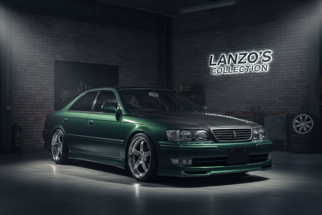 JZX100 with carbon fiber hood installed - lifestyle shot
