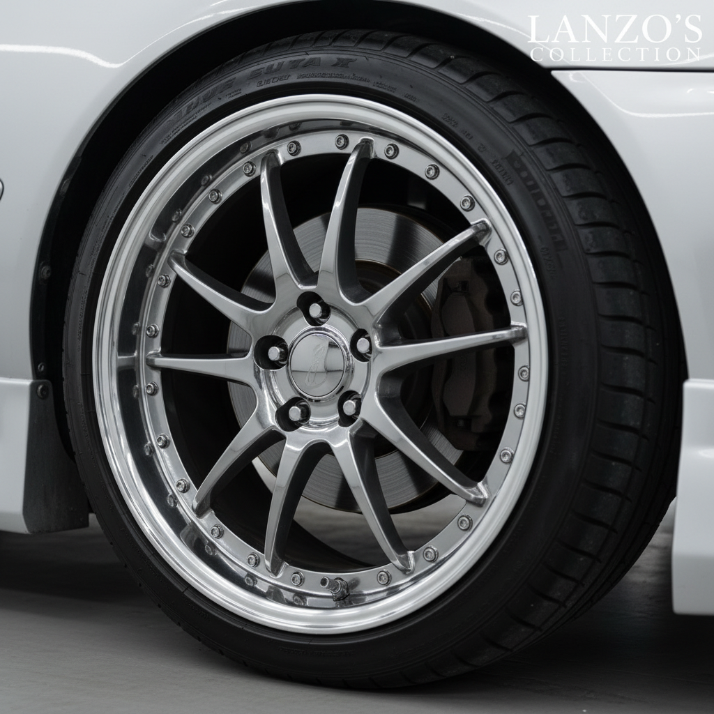 Multi-spoke wheel detail - close-up of chrome finish and spoke pattern