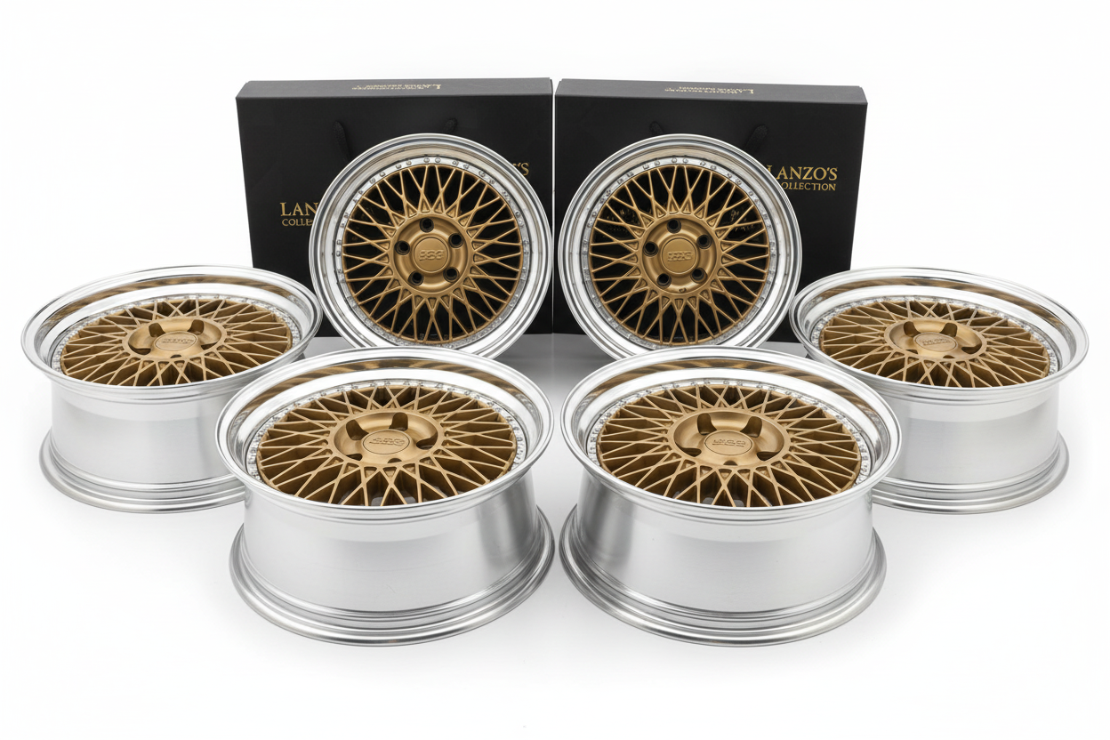 BBS-style mesh wheels set of 4 - complete set