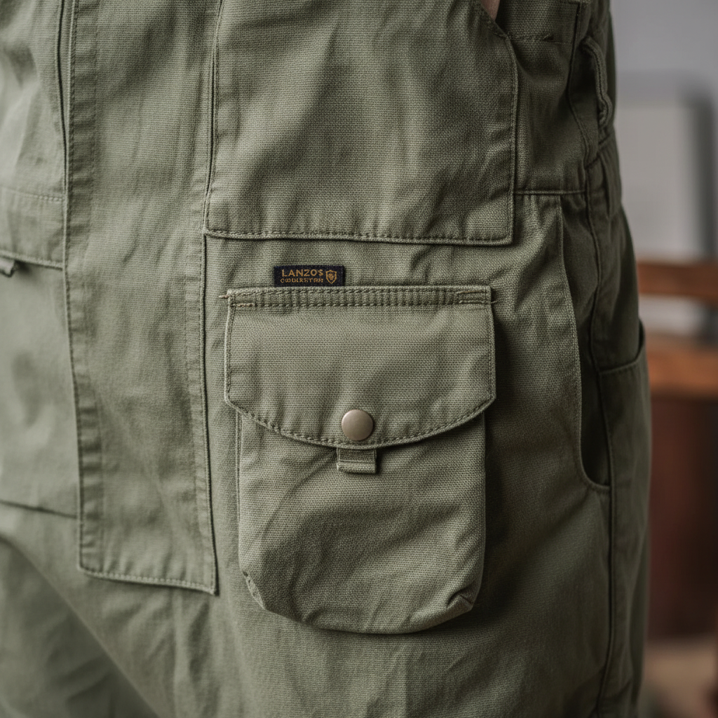 Cargo Overalls Detail Shot - Premium Craftsmanship