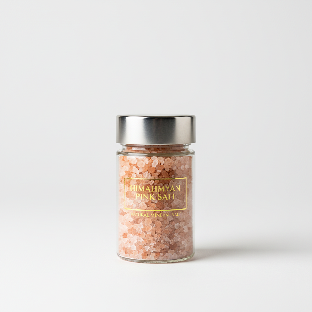 Himalayan Pink Salt in Glass Jar