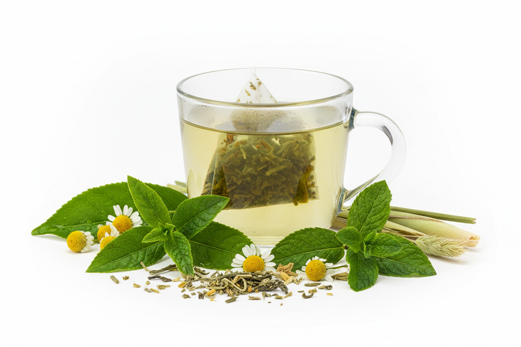 Herbal Green Tea in Cup