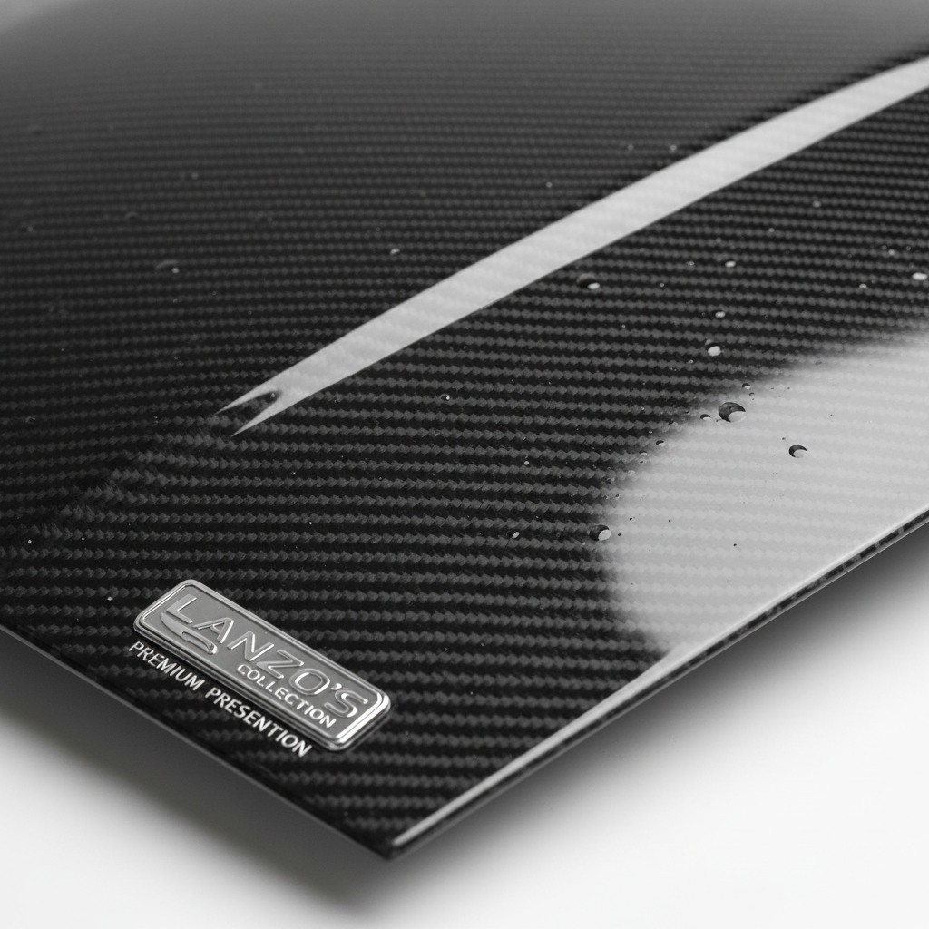 Carbon fiber hood detail - 2x2 twill weave close-up