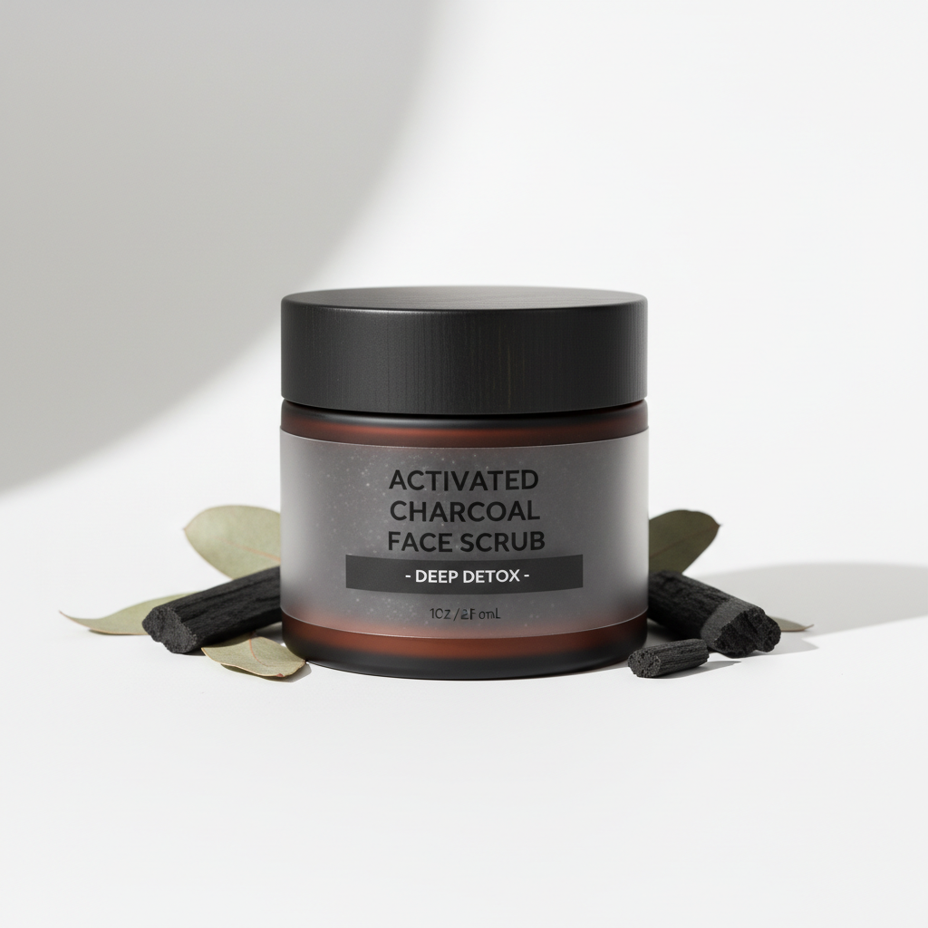 Charcoal Face Scrub - Premium Packaging