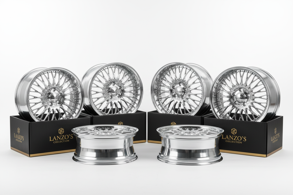 Multi-spoke chrome wheels set of 4 - complete set
