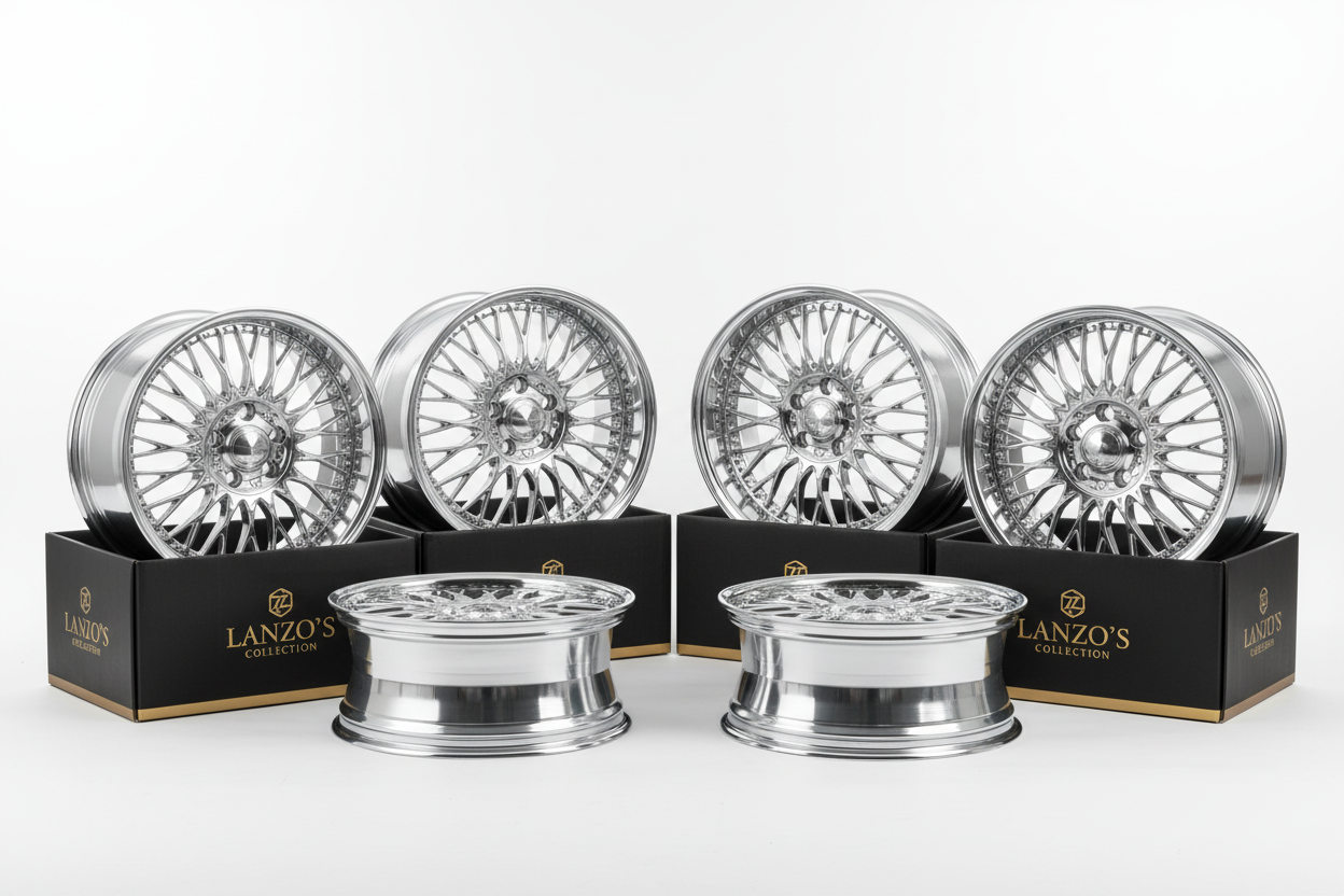Multi-spoke chrome wheels set of 4 - complete set