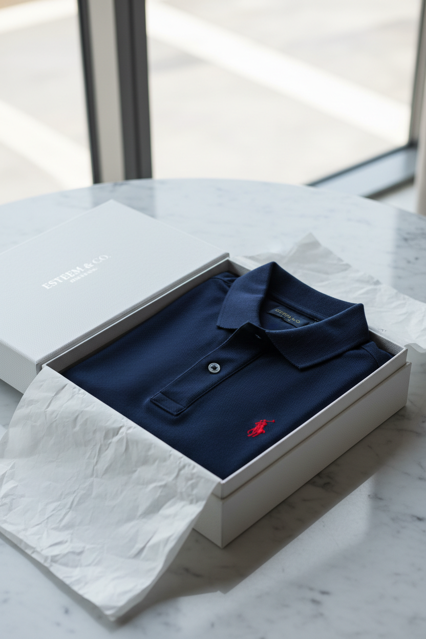 Navy Blue Polo Shirt - Luxury Unboxing