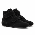 LANZO'S COLLECTION Auto Racing Shoes - Black Suede with Velcro Closure