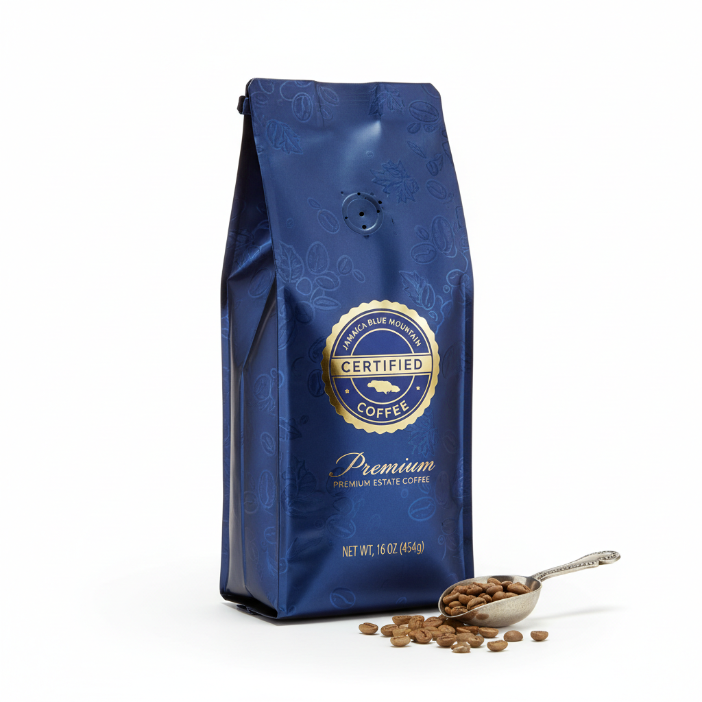 100% Blue Mountain Jamaican Coffee - Premium Packaging