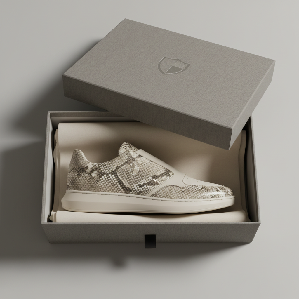 Premium Snake Material Sneaker in luxury packaging - LANZO'S COLLECTION