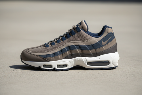 A Ma Maniére x Nike Air Max 95 Diffused Taupe lifestyle side profile on concrete