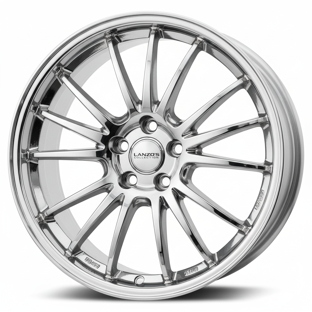 Multi-spoke wheel detail - close-up of polished finish