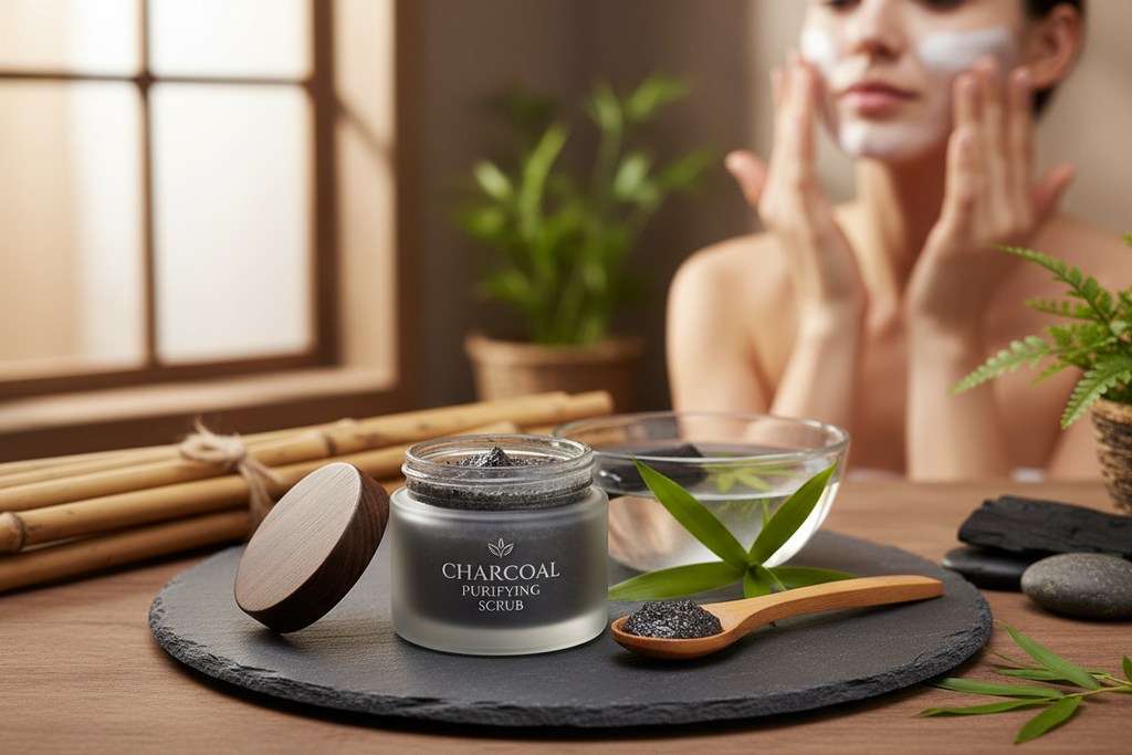 Charcoal Face Scrub - Spa Setting