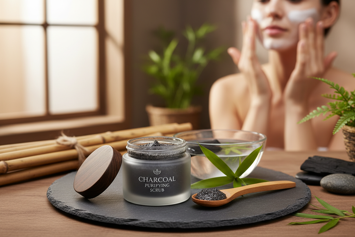 Charcoal Face Scrub - Spa Setting
