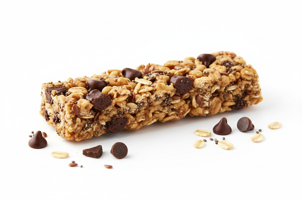 Dark Chocolate Chip Granola Bar Unwrapped