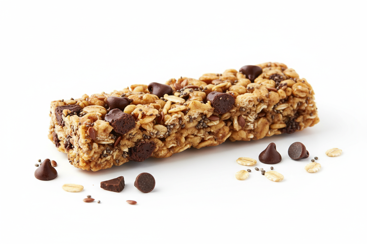 Dark Chocolate Chip Granola Bar Unwrapped