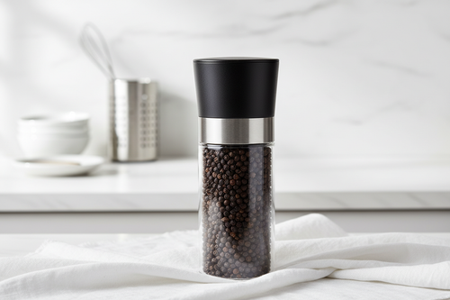 Black Peppercorn Grinder minimalist lifestyle shot