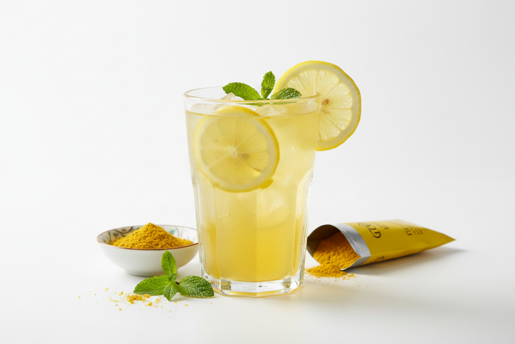 Lemon Iced Tea with Fresh Lemon Slices