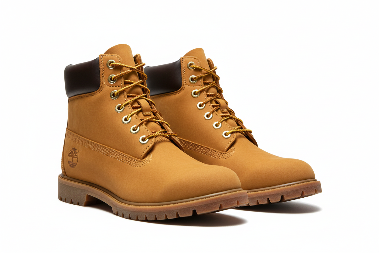 Pair of wheat work boots