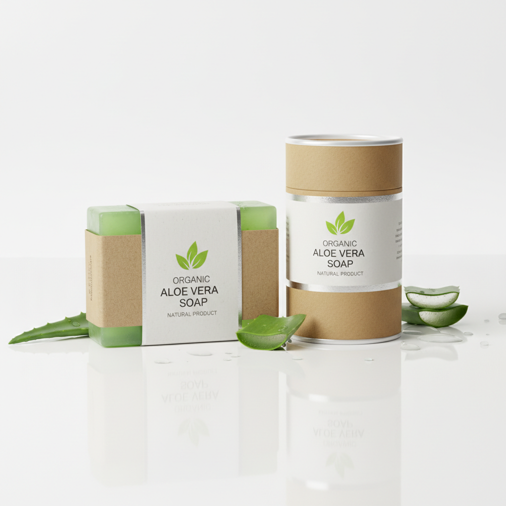 Natural Aloe Vera Soap - Premium Packaging
