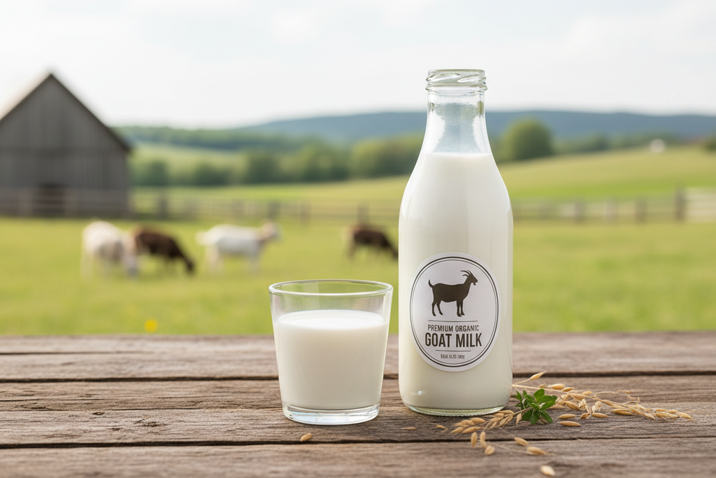 Fresh Goat Milk - Natural Farm Setting