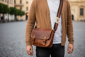 Brown Leather Messenger Bag - Lifestyle Hero Banner