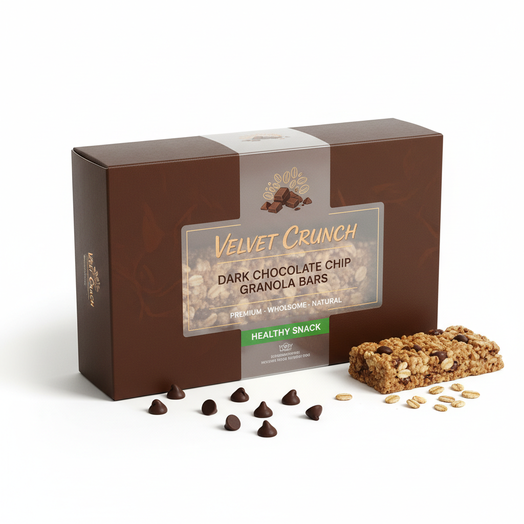 Dark Chocolate Chip Granola Bars - Premium Packaging