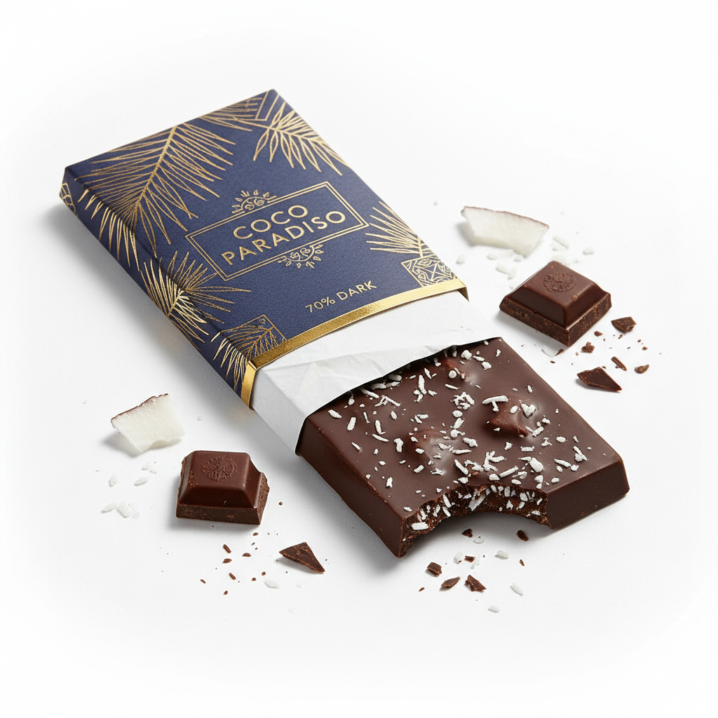70% Dark Chocolate Bar with Coconut