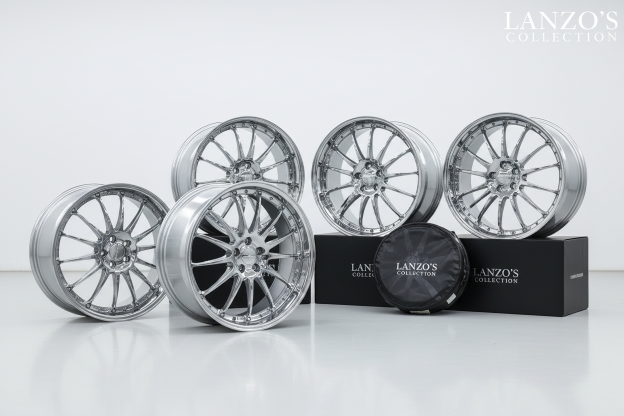 Premium multi-spoke chrome wheels set of 4 - complete set