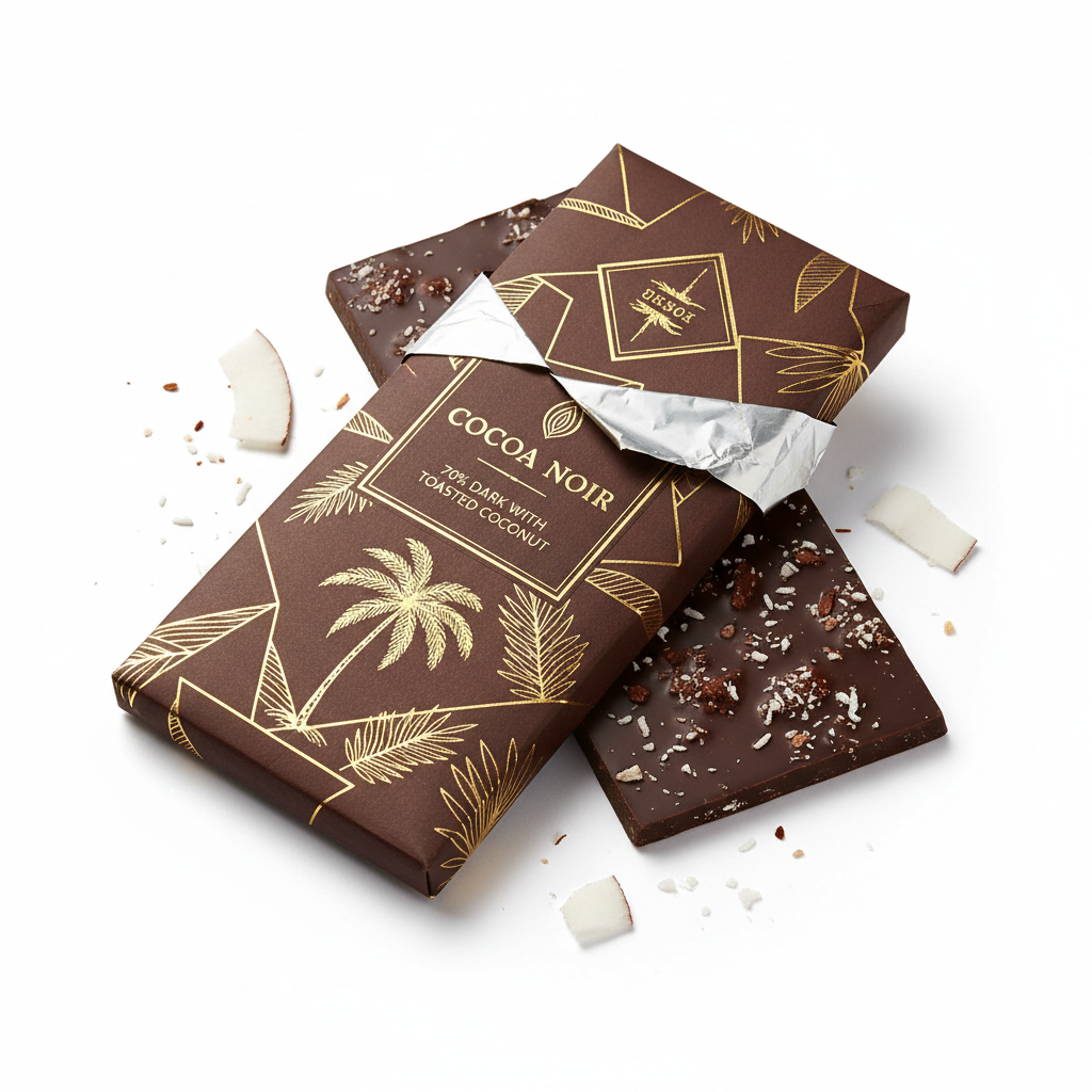 70% Dark Chocolate Bar - Premium Packaging