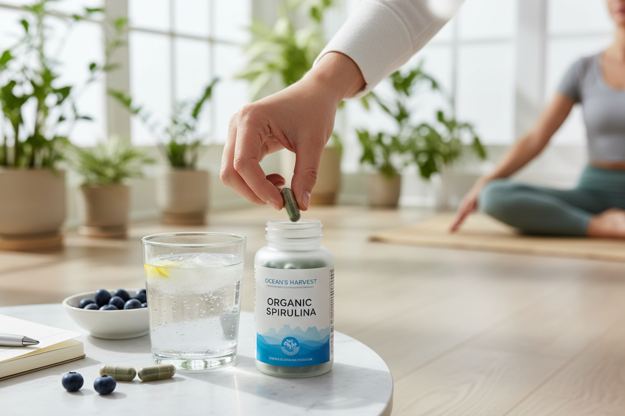 Organic Spirulina Capsules - Healthy Lifestyle