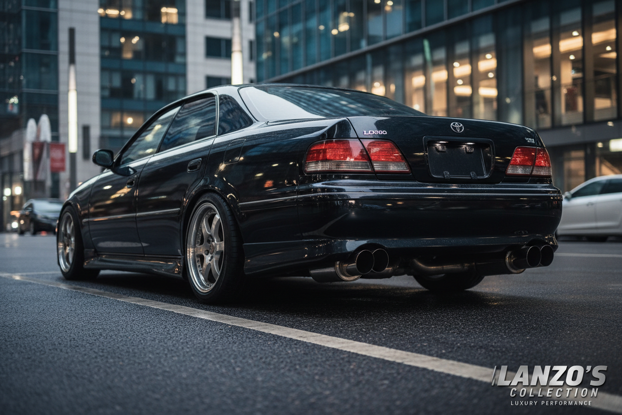 JZX100 with exhaust system installed - lifestyle shot