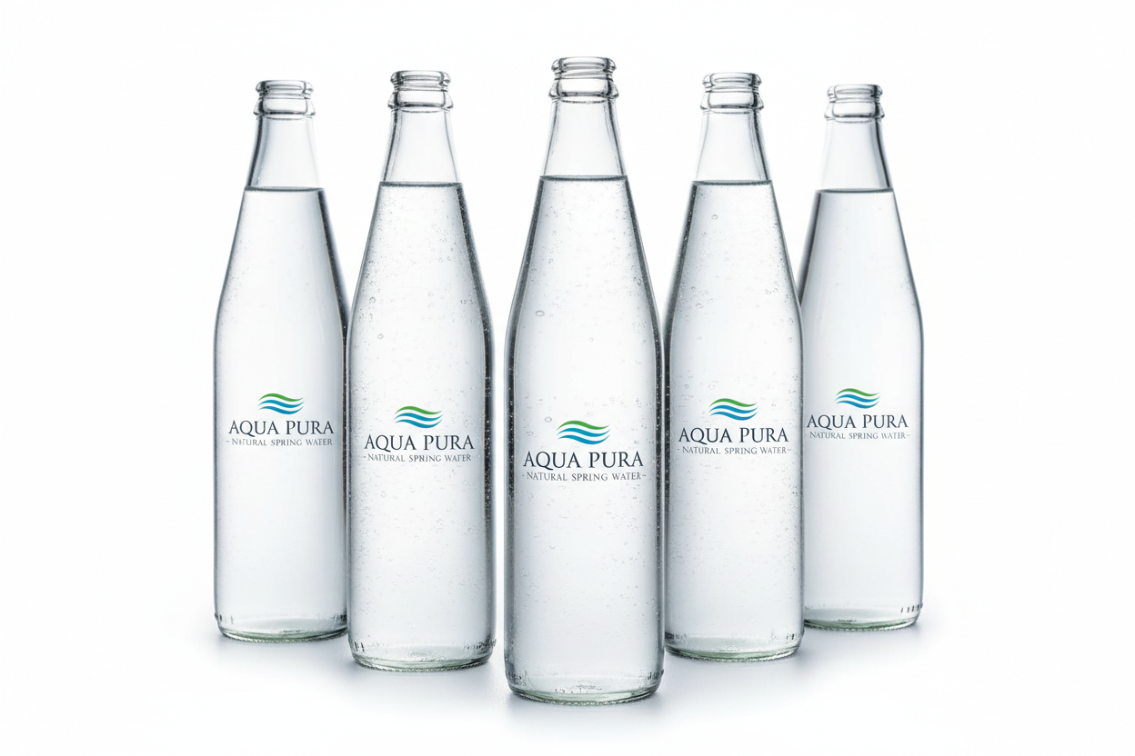 Natural Spring Water Glass Bottles