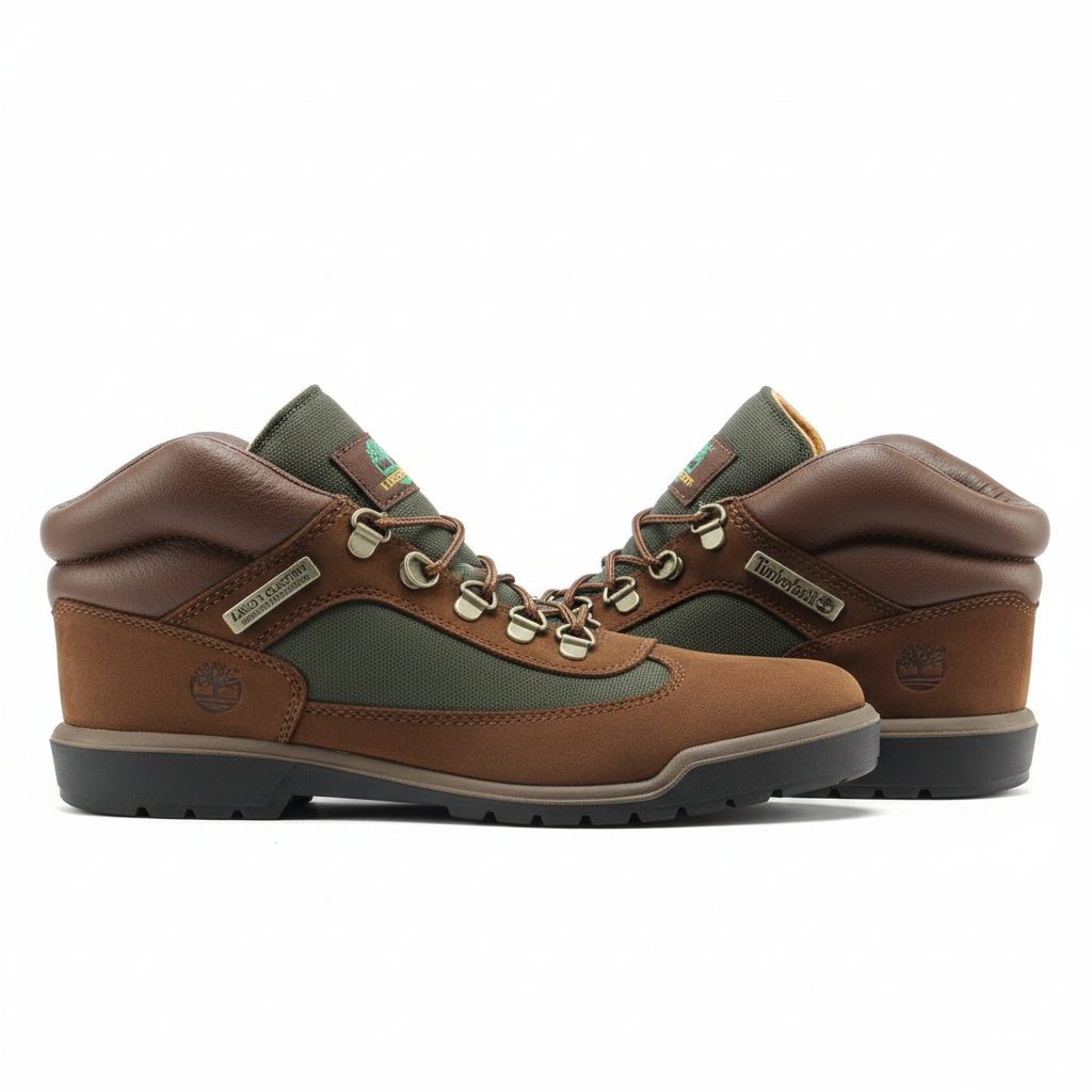 LANZO'S COLLECTION Alpine Heritage Hiking Boots - Premium nubuck suede with forest green panels