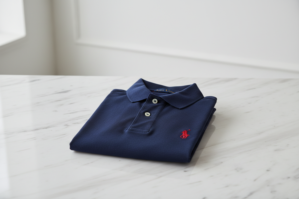 Navy Blue Polo Shirt - Studio Banner