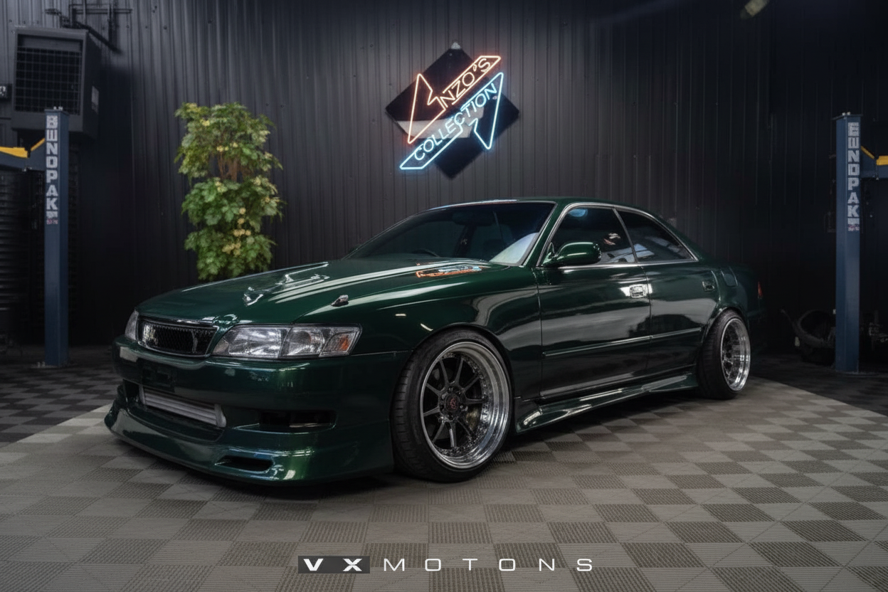 JZX100 with deep dish wheels and wide-body - lifestyle shot