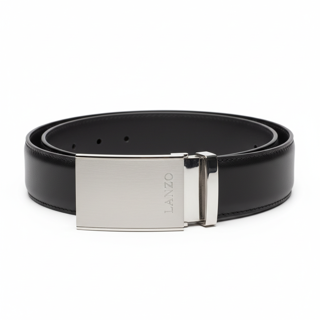 LANZO Premium Leather Belt - Black