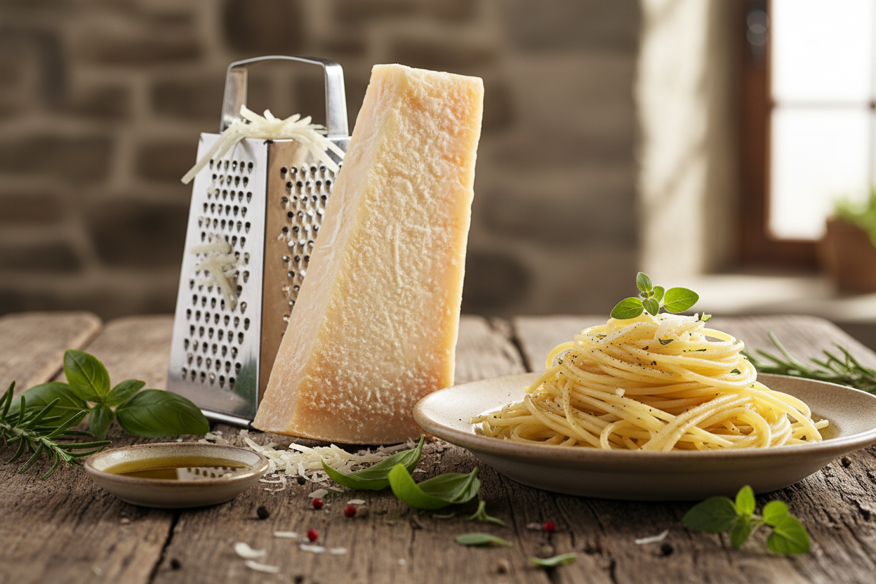 Aged Parmesan Cheese with Pasta