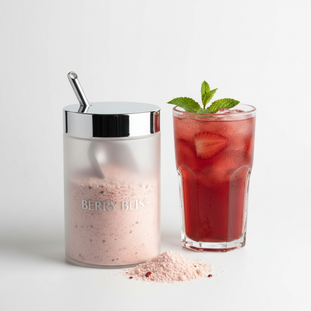 Strawberry Instant Iced Tea Mix Container