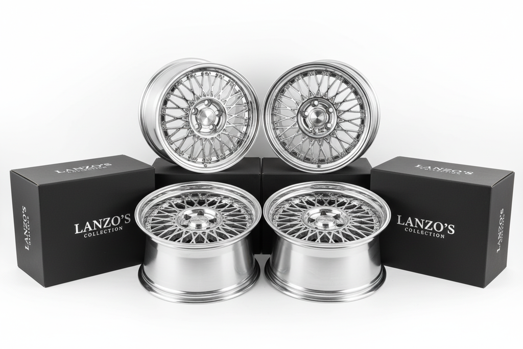 Multi-spoke polished wheels set of 4 - complete set