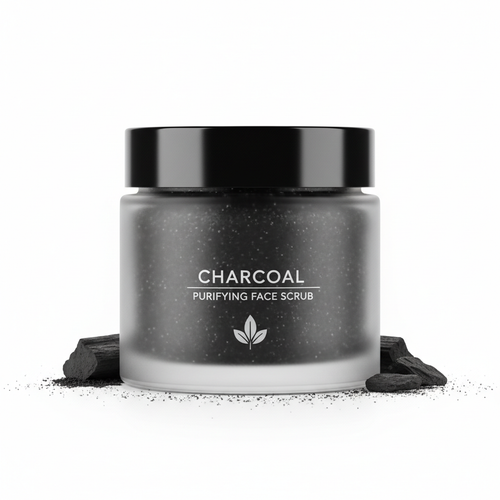 Charcoal Face Scrub in Premium Jar