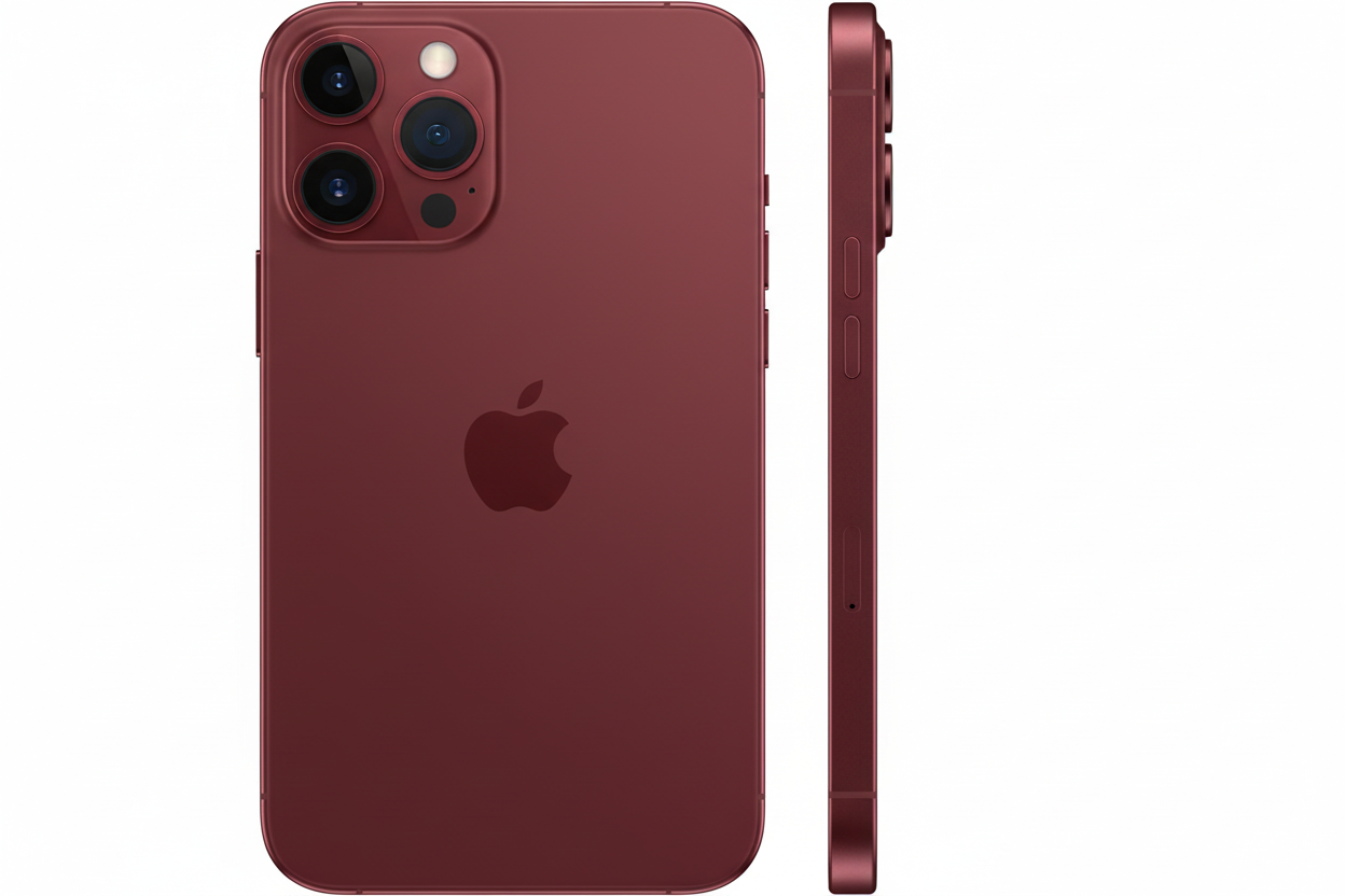 iPhone 17 Pro — Titanium Ruby Red